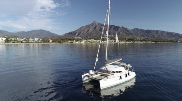 Lagoon 380 catamaran private charter Marbella